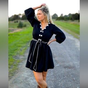 MAREA- SOLANA
DRESS white embroidered shell detail boho spring $240 cotton